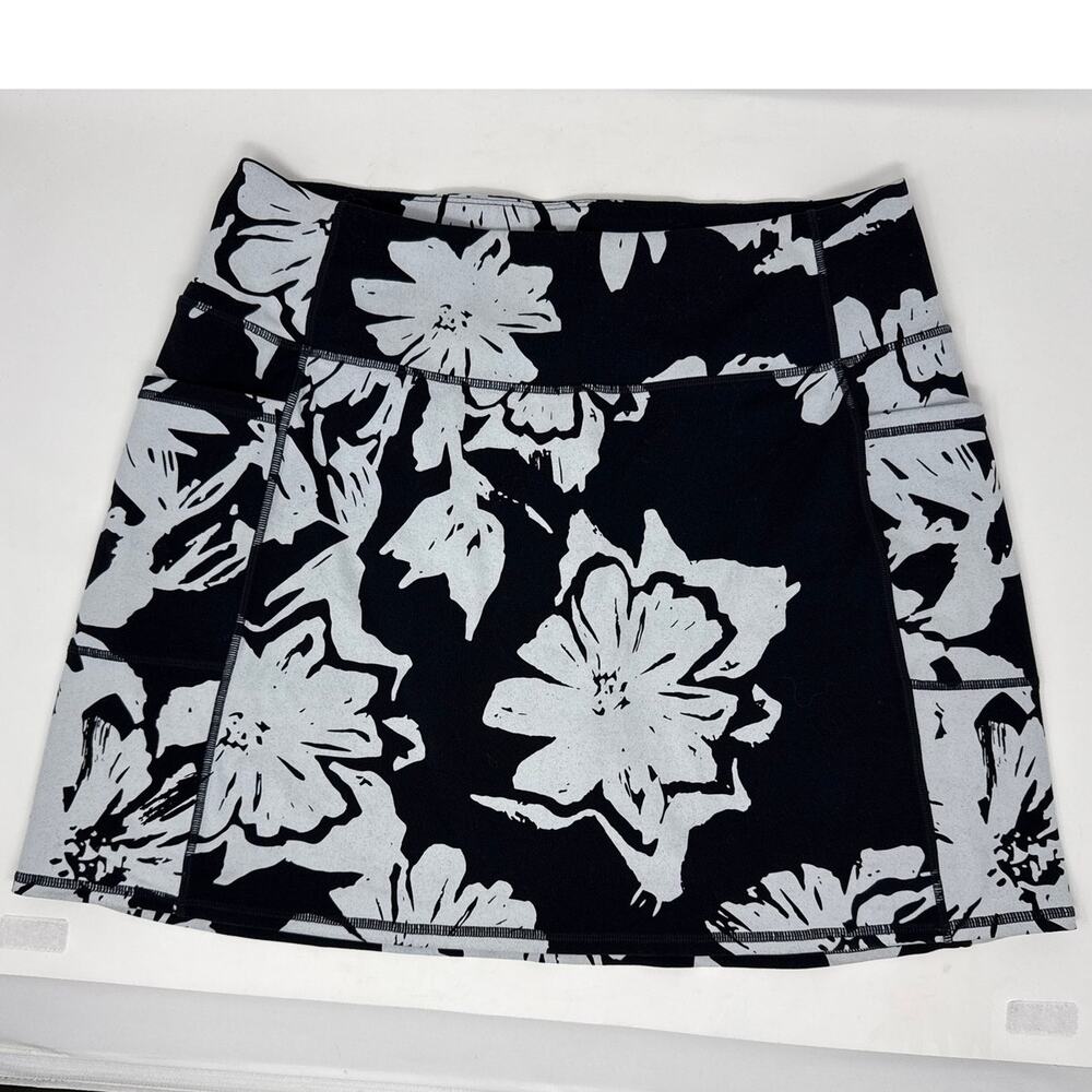 Skechers Active Skort High Waisted Pocket Skirt Go Flex Go Walk Flourish Size L